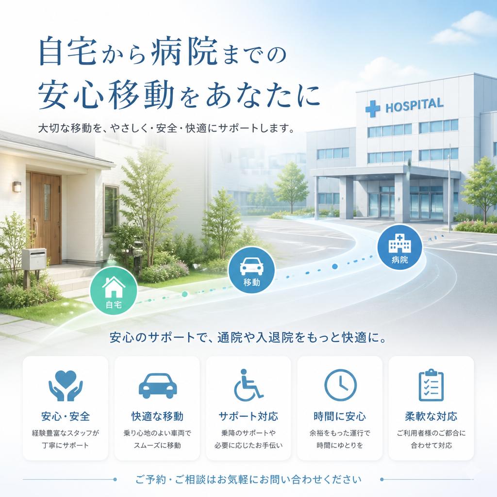 自宅から病院までの安心移動をあなたに