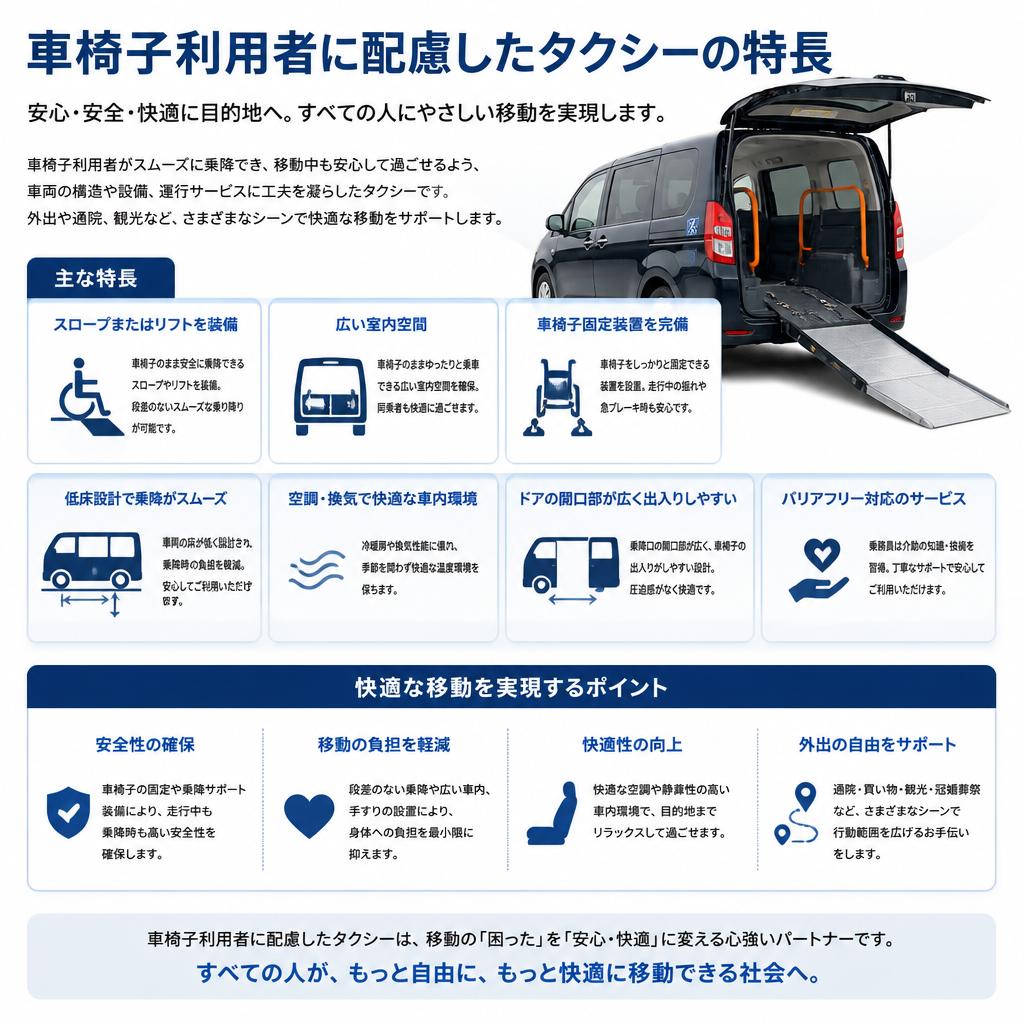 車椅子対応タクシーの特徴